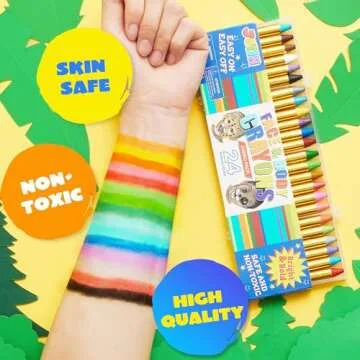 JOYIN 24 Color Face Paint Crayons Safe Fun for Parties