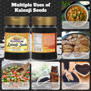 Rani Kalonji Seeds - Natural, Vegan, Gluten-Friendly, 3oz Jar