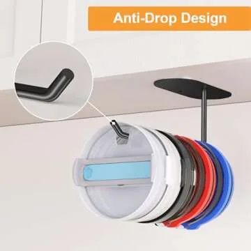 2 Pack Tumbler Lid Organizer, Space Saving Cup Lid Organizer for Yeti Tumbler/Stanley Tumbler/Simple Modern Tumbler Lids, Self-Adhesive or Drilling Tumbler Lid Hook for Kitchen Organizers and Storage