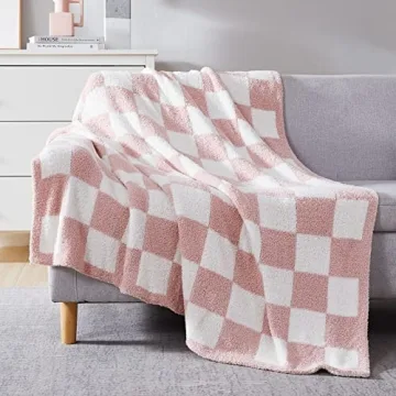 WRENSONGE Checkered Throw Blanket - Premium Cozy Warm Throw for Couch & Home