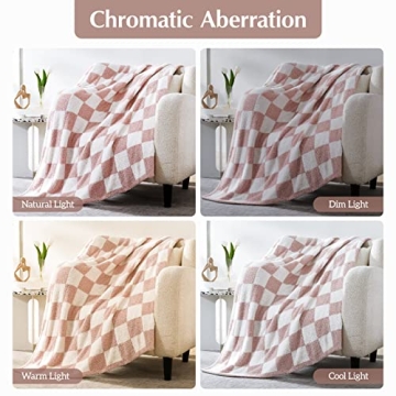WRENSONGE Cozy Checkered Throw Blanket - Warm & Soft