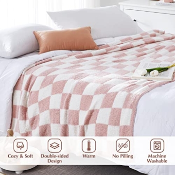 WRENSONGE Cozy Checkered Throw Blanket - Warm & Soft