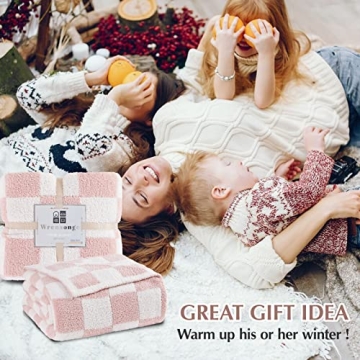 WRENSONGE Cozy Checkered Throw Blanket - Warm & Soft