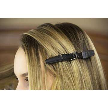 HH&LL 12pcs Hair clips for Styling – Wide Teeth & Double-Hinged Design – Alligator Styling Secti...