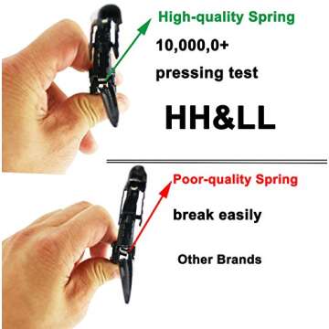 HH&LL 12pcs Hair clips for Styling – Wide Teeth & Double-Hinged Design – Alligator Styling Sectioning Clips of Professional Hair Salon Quality (Black without Logo)