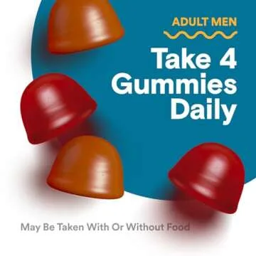 SmartyPants Multivitamin for Men, Organic Gummies: Probiotics, CoQ10, Methylfolate, Omega 3 (ALA), Vitamin D3, C, Vitamin B12, B6, A, K & Zinc for Immune Support, Biotin, 120 Gummies (30 Day Supply)