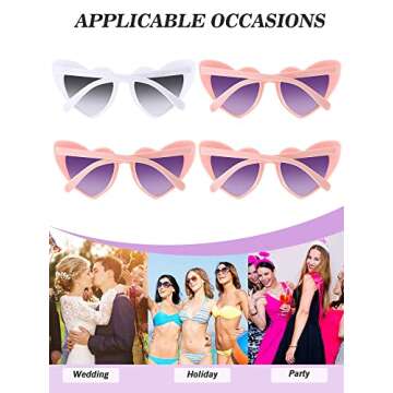 Flutesan Heart Sunglasses - 15 Pairs for Bachelorette Parties