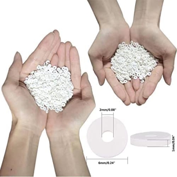 4000 White Clay Beads for Effortless DIY Jewelry Making