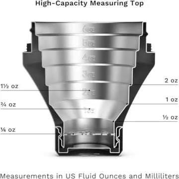 Elevated Craft Hybrid Cocktail Shaker - Premium Vacuum Insulated Stainless Steel Copper Cocktail Shaker - Innovative Measuring System - Martini Shaker for the Home Bartender - 28oz Total Volume