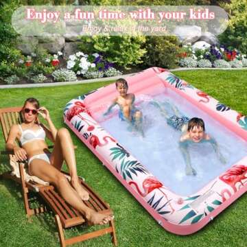 Premium Large Inflatable Tanning Pool Lounger Lake Flamingo Float Floaties for Adults - Comfortable ...