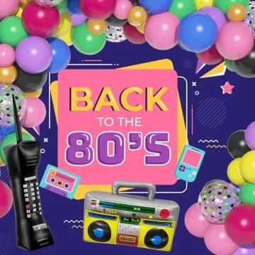 Amandir 80s 90s Party Decorations Kit for Nostalgic Celebrations