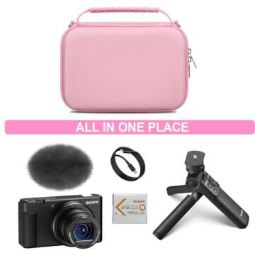Supmay Hard Travel Case for Sony ZV-1F / ZV-1 / ZV-1 II Digital Camera, Protective Cases Bag Fits Vl...
