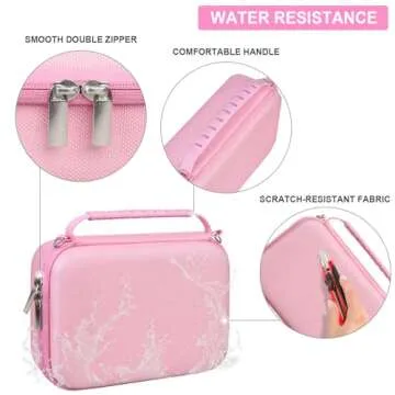 Supmay Hard Travel Case for Sony ZV-1F / ZV-1 / ZV-1 II Digital Camera, Protective Cases Bag Fits Vlogger Accessory Kit Tripod and Microphone, Extra Zipper Pocket fit Battery Charger, Pink