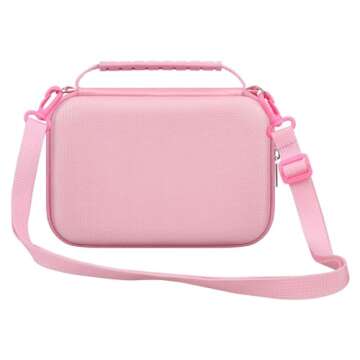 Supmay Hard Travel Case for Sony ZV-1F / ZV-1 / ZV-1 II Digital Camera, Protective Cases Bag Fits Vlogger Accessory Kit Tripod and Microphone, Extra Zipper Pocket fit Battery Charger, Pink