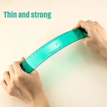 Vibrant Green Plastic Ruler Set for Accurate Measurements