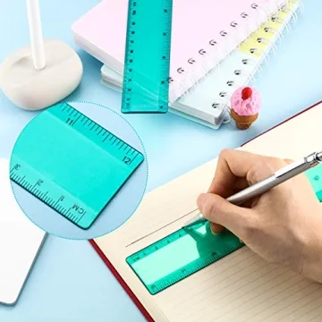 Vibrant Green Plastic Ruler Set for Accurate Measurements