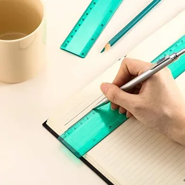 Vibrant Green Plastic Ruler Set for Accurate Measurements