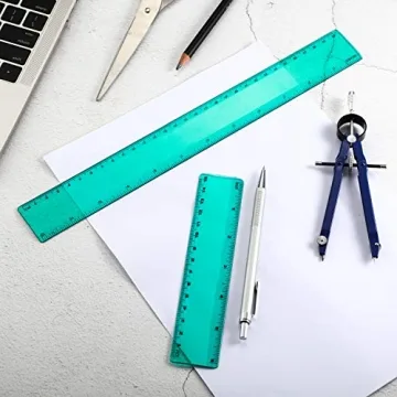 Vibrant Green Plastic Ruler Set for Accurate Measurements