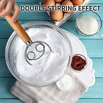 TEEVEA Danish Dough Whisk for Effortless Mixing