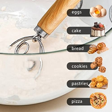 TEEVEA Danish Dough Whisk for Effortless Mixing