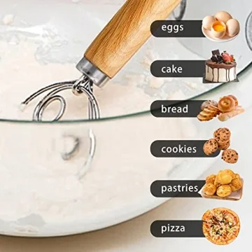 TEEVEA Danish Dough Whisk for Effortless Mixing