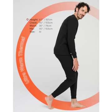 LAPASA Men's Thermal Underwear Set for Extreme Cold Weather