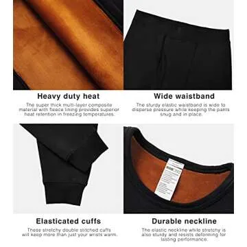 LAPASA Men's Thermal Underwear Set for Extreme Cold Weather