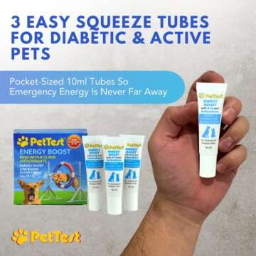 PetTest Energy Boost for Diabetic Dogs & Cats - 3x10ml Tubes