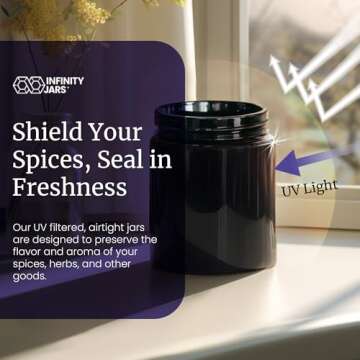 Infinity Jars 250ml Ultraviolet Glass Screw Top Jar