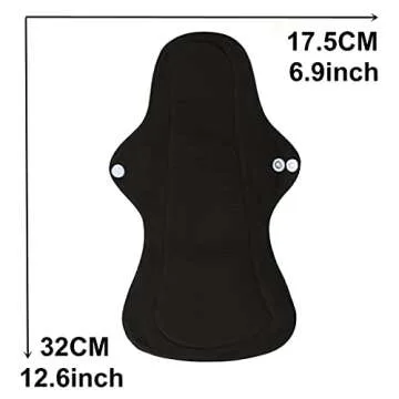 6pcs Resuable Incontinence Pads Resuable Waterproof Resuable Menstrual Pad Sets Including 5Pcs Heavy Flow Menstrual Pads Mama Cloth Sanitary Napkins + 1Pc Mini Wet Bag