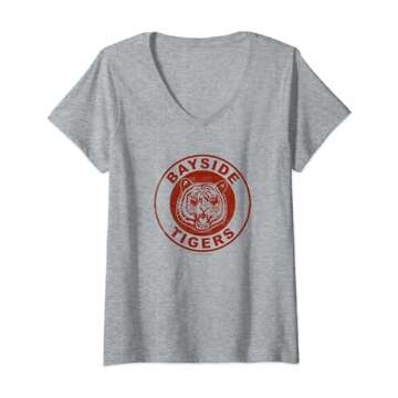 Womens Saved By The Bell Bayside Tigers V-Neck T-Shirt