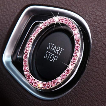 Bling Car Accessories Set for Women - Sparkly 4pcs Set