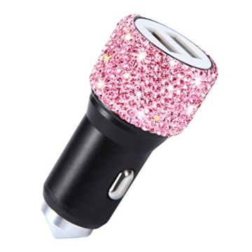 Bling Car Accessories Set for Women - Sparkly 4pcs Set