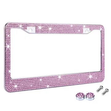 Bling Car Accessories Set for Women - Sparkly 4pcs Set