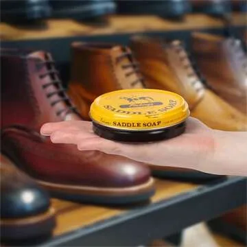 Fiebing's Yellow Saddle Soap for Leather (2 Pack, 3.5 oz Each) - Leather Cleaner & Conditioner to Soften, Protect & Restore Leathercraft - Leather Soap for Car Seat, Couch, Shoe, Purse, Boot, Bag