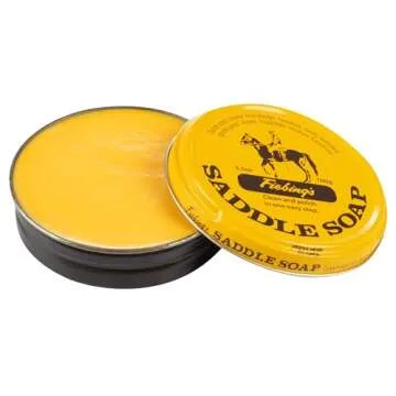 Fiebing's Yellow Saddle Soap for Leather (2 Pack, 3.5 oz Each) - Leather Cleaner & Conditioner to Soften, Protect & Restore Leathercraft - Leather Soap for Car Seat, Couch, Shoe, Purse, Boot, Bag