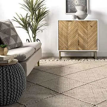 nuLOOM Elana Jute Cotton Tassel Area Rug - 9x12 Beige