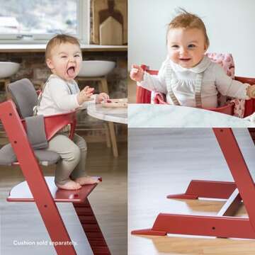 Stokke Tripp Trapp Baby Set, White - Convert The Tripp Trapp Chair into High Chair - Removable Seat + Harness for 6-36 Months - Compatible with Tripp Trapp Models After May 2006
