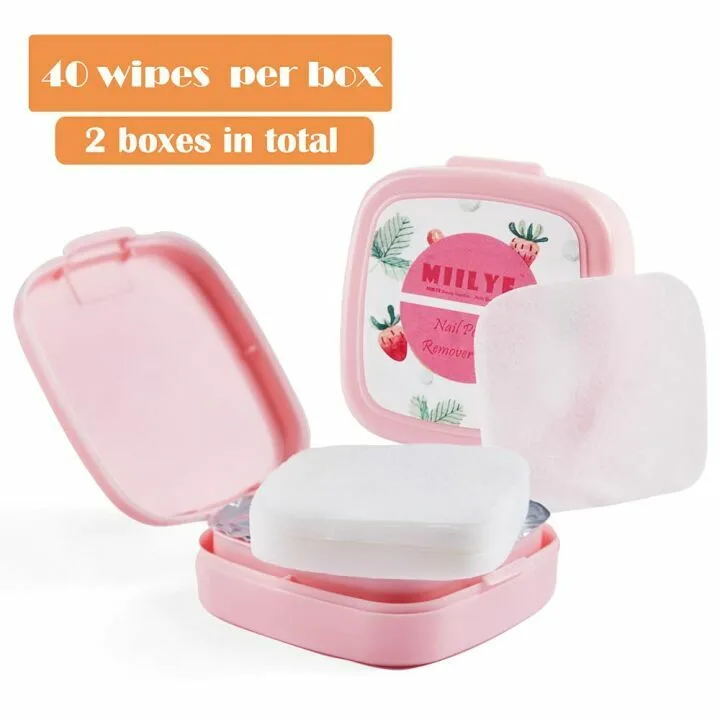 Convenient Nail Polish Remover Pads - 80PCS Box