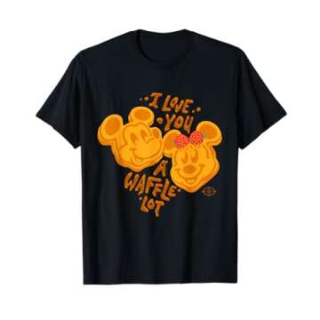 Disney Mickey & Minnie Love You a Waffle Lot Valentine’s Day T-Shirt