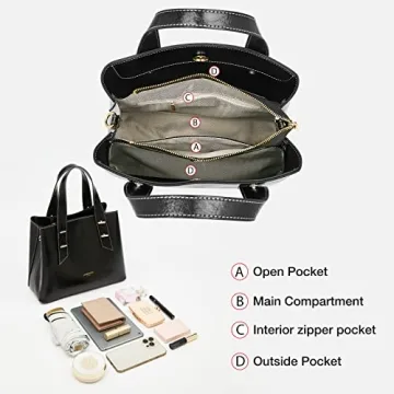 Stylish LAORENTOU Leather Crossbody Handbags for Women