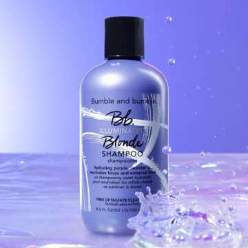 Bumble and bumble. Illuminated Blonde Purple Shampoo | Neutralize Brass + Enhance Tone | Hydrating, Anti Frizz, Color Safe | Curl, Wavy, Straight, 8.5 Fl Oz