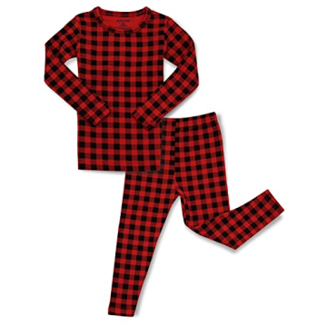 AVAUMA Baby Boys Girls Pajama Set 6M-7T Cute Cotton Sleepwear with Buffalo Check Design