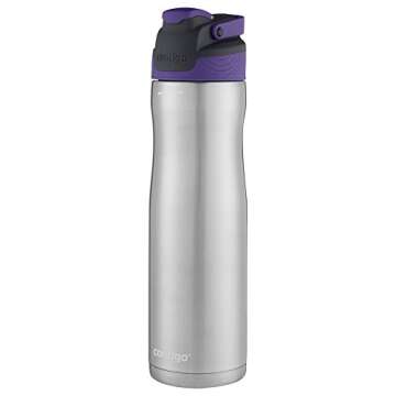 Contigo AUTOSEAL Chill Stainless Steel Water Bottle, 24 oz, SS Grapevine