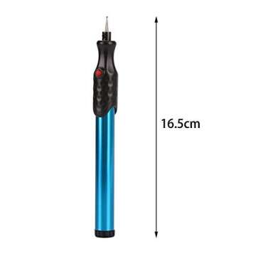 Electric Cordless Engraving Pen, Etcher Engraver Tool with 5Pcs Replaceable Diamond Tip Bit, Engraving Pen for Metal, Wood, Glass, Plastic, Jewelry, Leather
