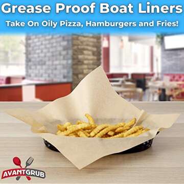 Eco Friendly, Grease Proof 12" x 12" Deli Wrap 100 Pk. Best Kraft Food Wrapping Paper Sheets for Picnic, Festival, Fair or BBQ. Perfect Liner for Tray, Basket or Boat. Quality Bulk Restaurant Supply