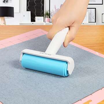 REALIKE Brayer Roller & Mat Tweezers Remover Set Craft Stamping Brayer Tools for Cricut/Silhouette/B...