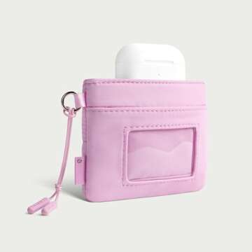 Comfyable Cute Puffy Coin Purse Pouch Change Holder For Women, Small Organizer with ID Window, Magne...