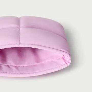 Comfyable Cute Puffy Coin Purse Pouch Change Holder For Women, Small Organizer with ID Window, Magnetic Closure, Water-repellent, Storage for Coin, Airpods, Lipstick, Card, Lavender Pink