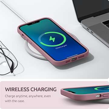 SURPHY iPhone 12 Pro Max Case - Liquid Silicone & Camera Protection